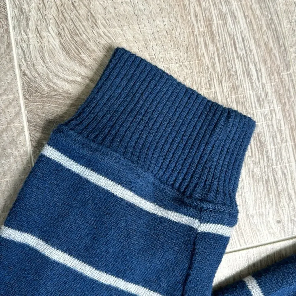 OLD NAVY Boys Navy White Striped Long Sleeve Crew Neck Sweater Top